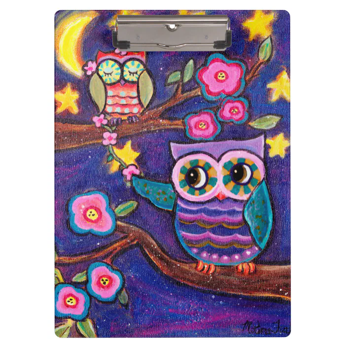Personalized Owl Owlet Clipboard 