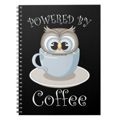 Owl Coffee Lover Cute Bird Notebook