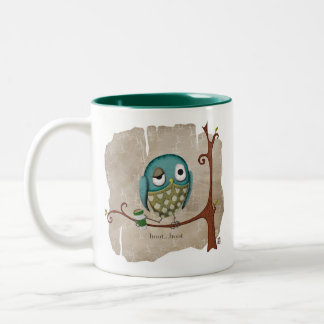Owl Coffee Wake Up Call Two-Tone Coffee Mug