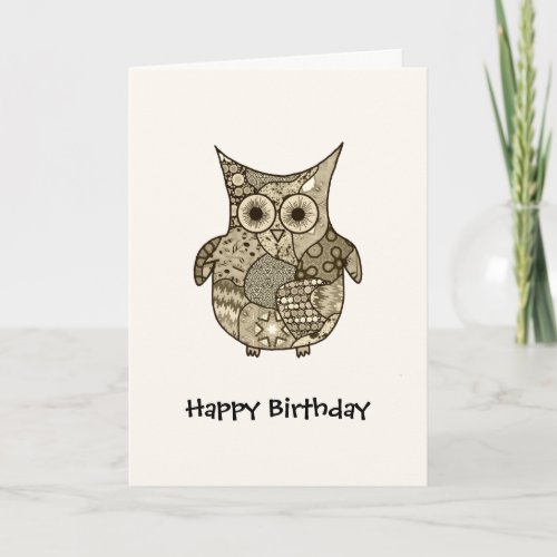 Owl Collage Card