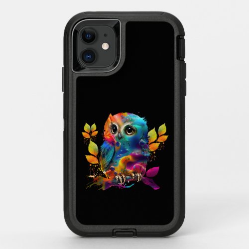 OWL COLORFUL ABSTRACT OtterBox DEFENDER iPhone 11 CASE