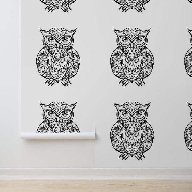 Owl Coloring Page Wallpaper (Application)