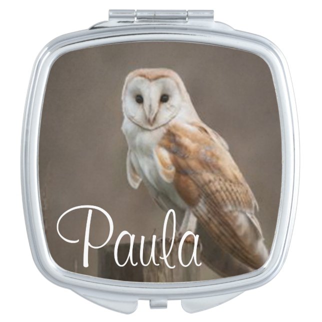 Owl Compact Mirror (Front)