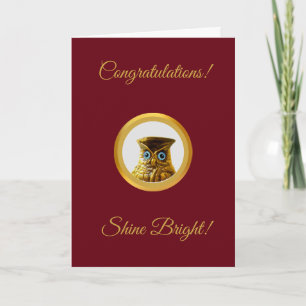 Owl Congratulations Graduation Card