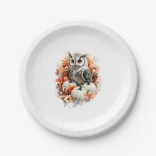 Owl Country Pumpkin Paper Plates