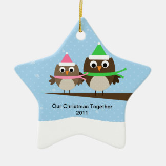 Owl Couple Double Sided Ornament