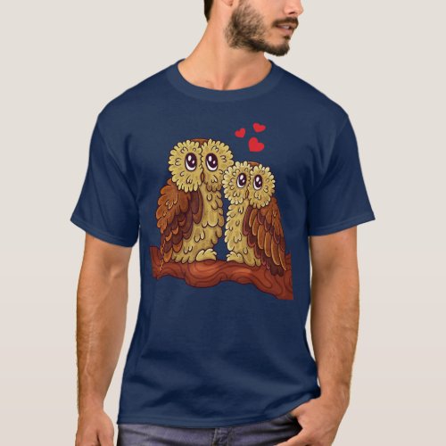 Owl Couple Love T_Shirt