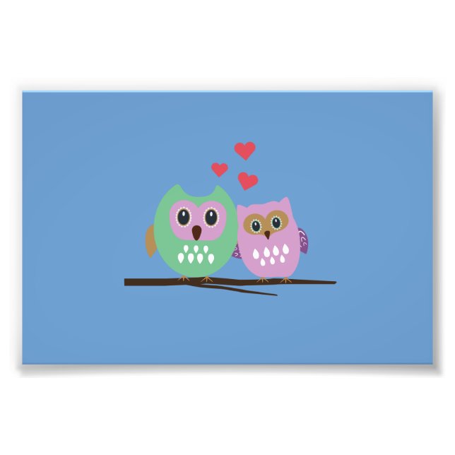 Owl couple photo print (Front)