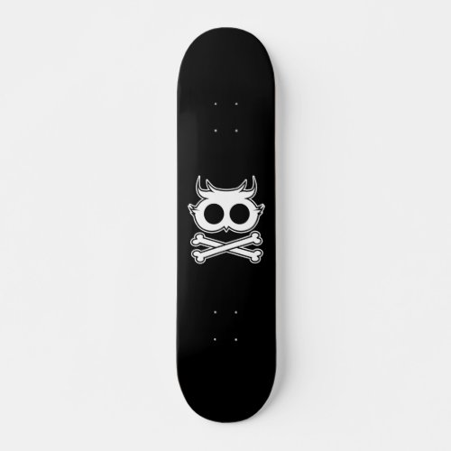 Owl Cross Bone  Skateboard