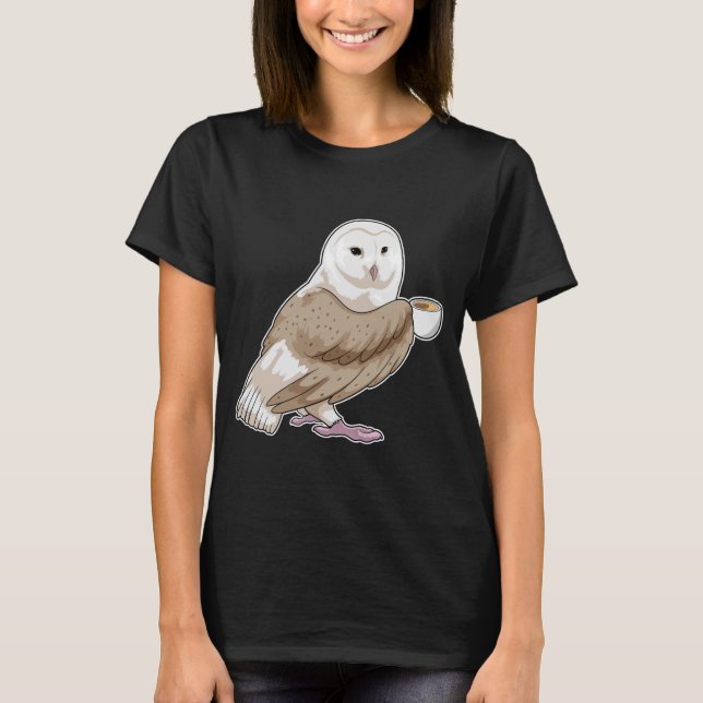 Owl Cup Coffee T-Shirt (Front)