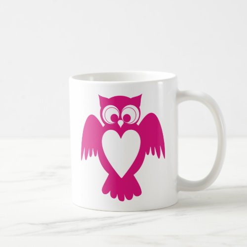 Owl customizable name label coffee mug