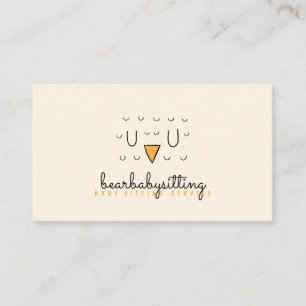 Owl Cute Bird Face Animal Baby Business Card