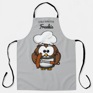 Owl Dad Grillmaster Grilling Apron 