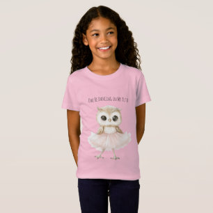 Owl Dancing Pink Tutu Ballerina T-Shirt
