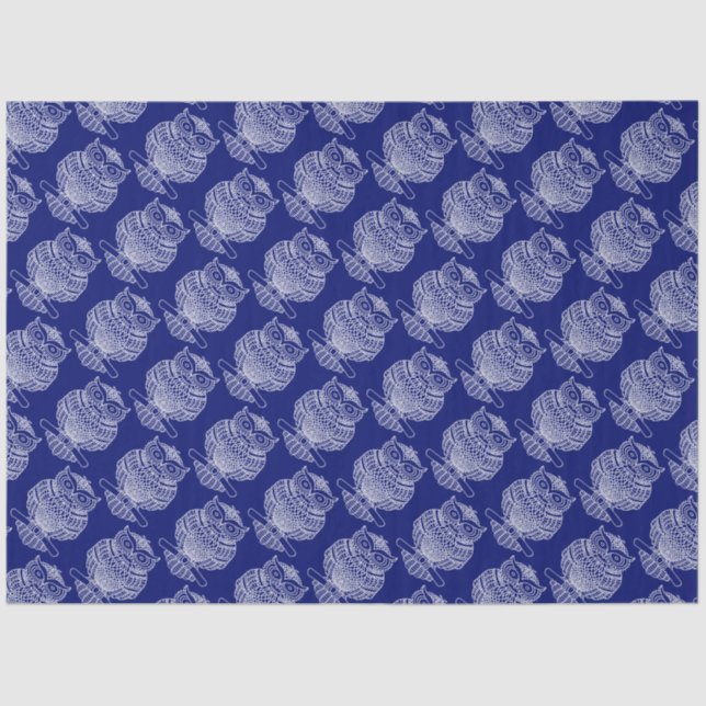 Owl (dark blue) - Tissue Paper (Front)