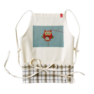 Owl decoration zazzle HEART apron