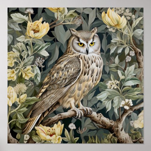 Owl Decorative Painting  Poster