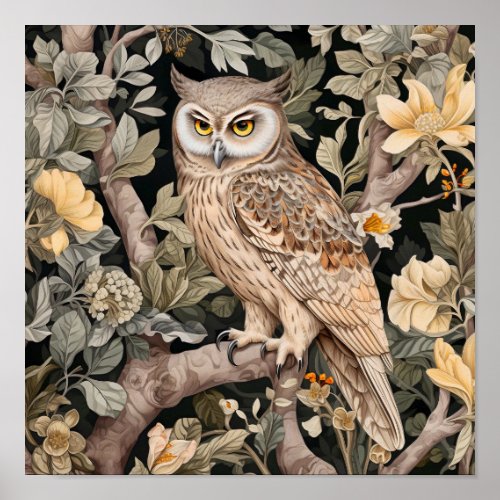 Owl Decorative Painting  Poster