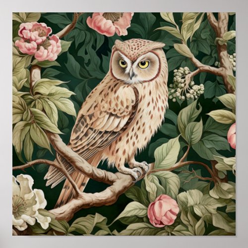 Owl Decorative Painting  Poster