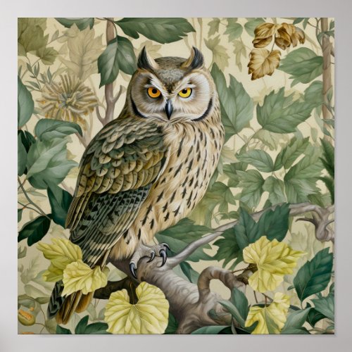 Owl Decorative Painting  Poster