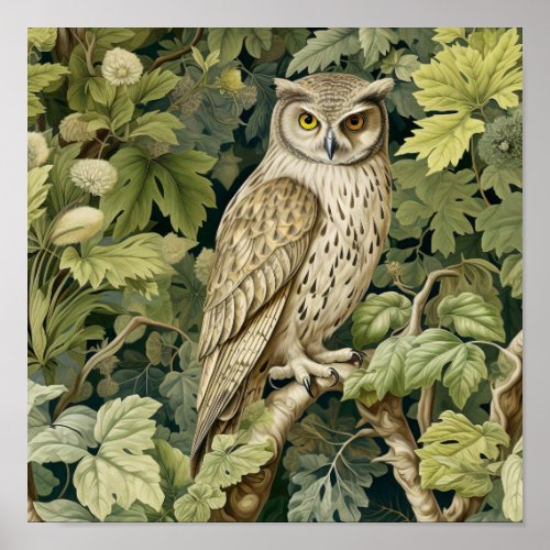 Owl Decorative Painting  Poster