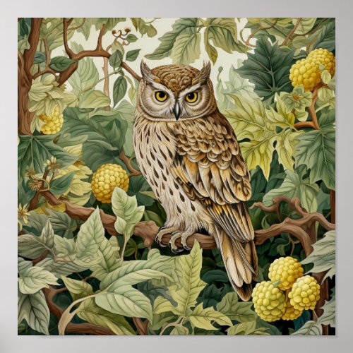 Owl Decorative Painting  Poster