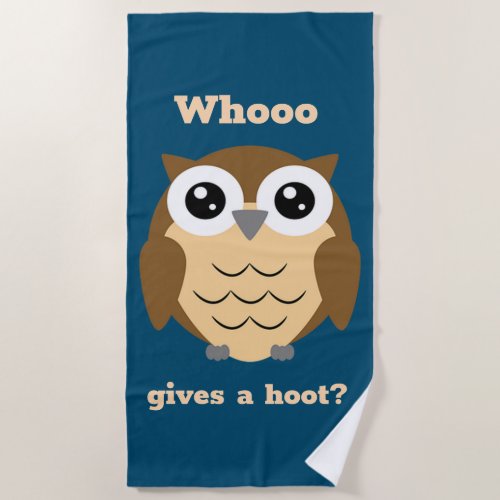  Owl Design  Beach Towel