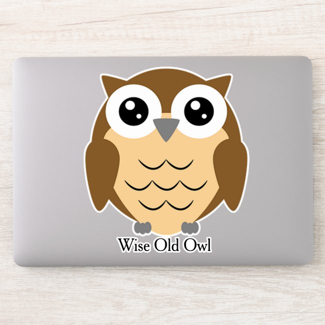 Owl Design Contour Sticker