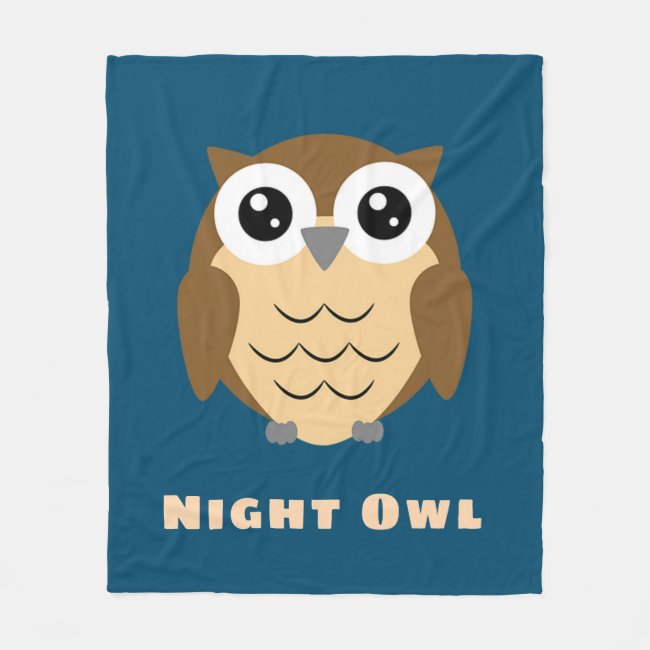  Owl Design Fleece Blanket