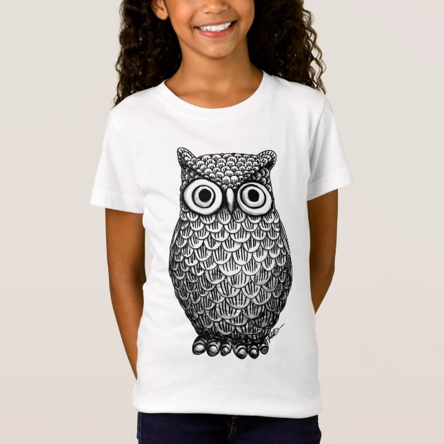 Owl Design Girls Shirt (Front)