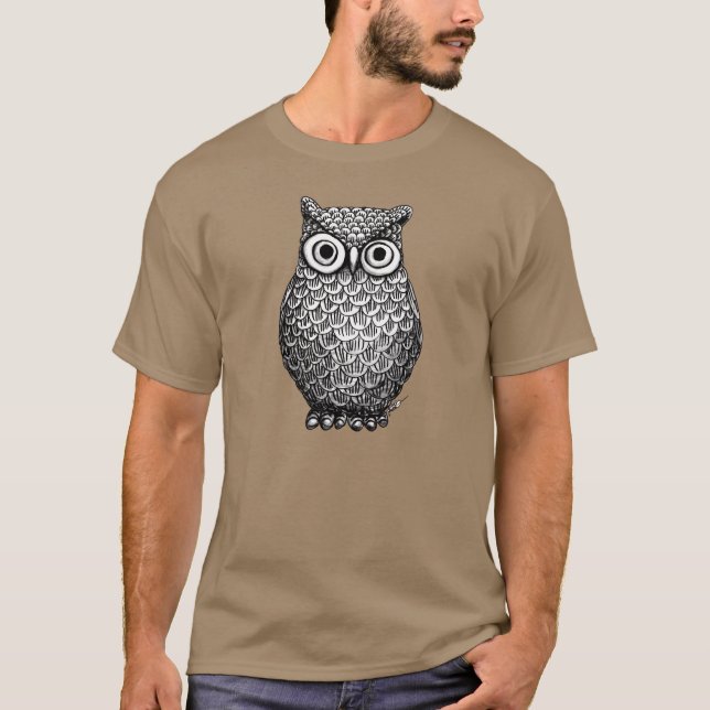 Owl Design Men's T-Shirt (Front)
