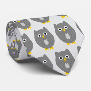 Owl Design Neck Tie