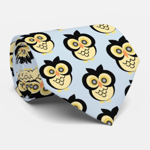 Owl Design Neck Tie