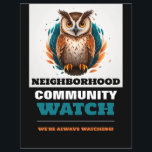 Owl Design, Neighborhood Community Watch Warning Flyer<br><div class="desc">Owl Design,  Neighborhood Community Watch Warning Flyer by The Business Card Store.</div>