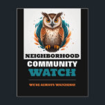 Owl Design, Neighborhood Community Watch Warning Flyer<br><div class="desc">Owl Design,  Neighborhood Community Watch Warning Flyer by The Business Card Store.</div>