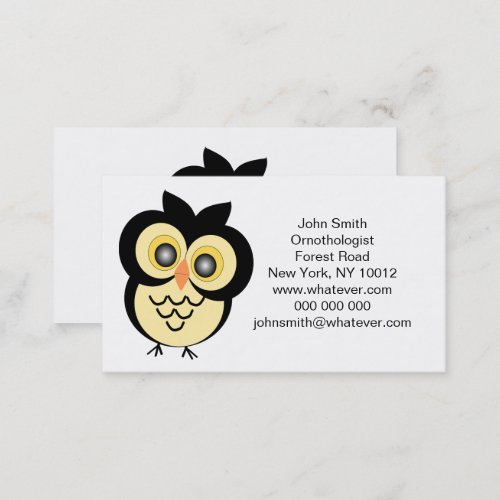 Owl Design Personalised Business Card