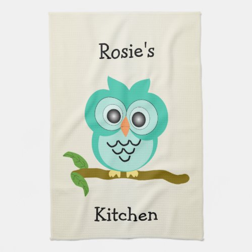 Owl Design Personalised Towel