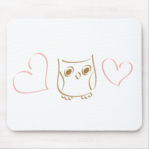 Owl Doodle Mouse Pad