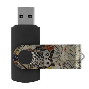 Owl drawing flash drive