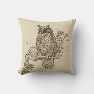 Owl Drawing Pillow