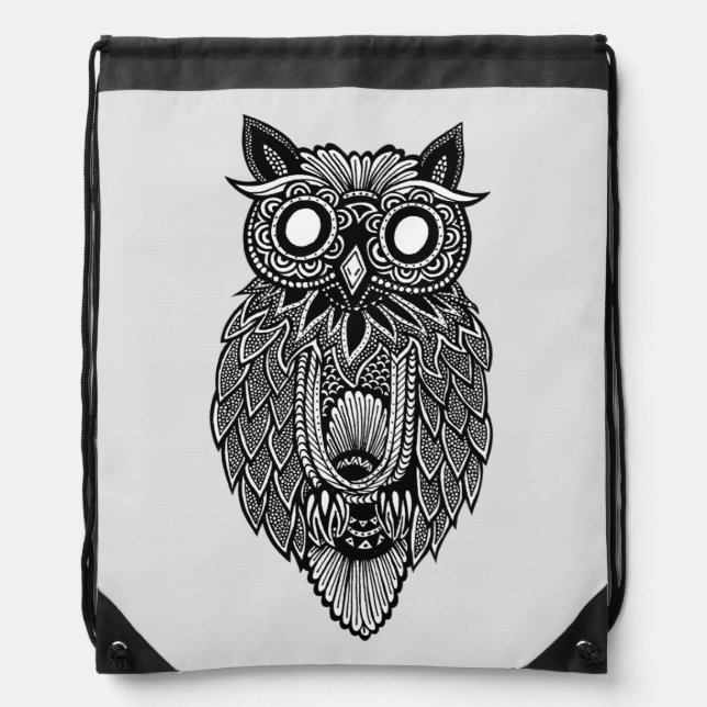 Owl Drawstring Bag (Front)