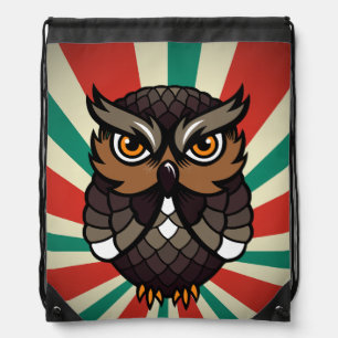 Owl Drawstring Bag
