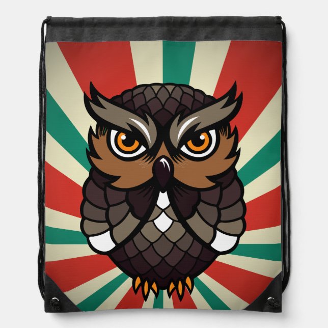 Owl Drawstring Bag (Front)