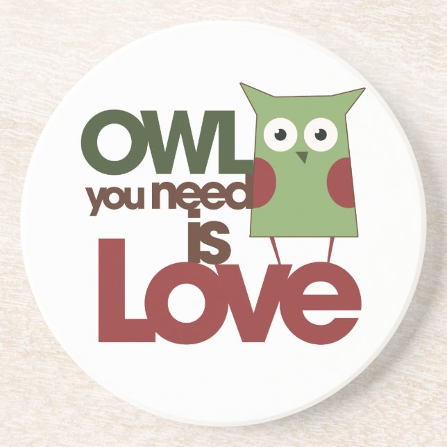Owl Drink Coaster (Front)