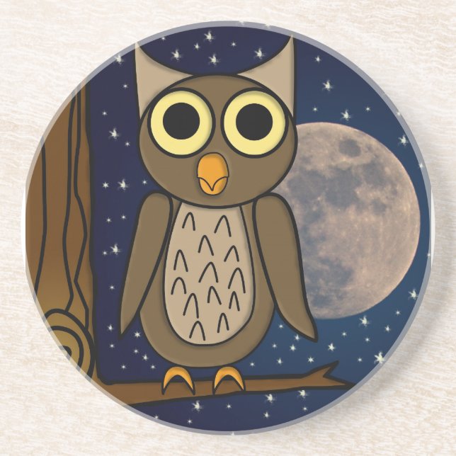 owl drink coaster (Front)