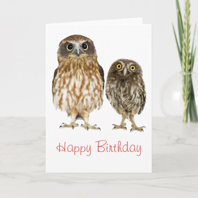 Owl Duo Birthday Card (Front)