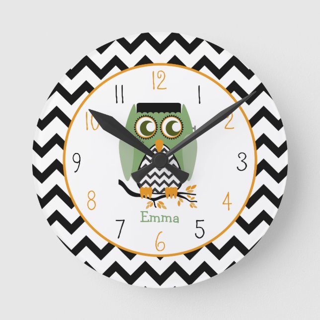 Owl - Enstein's Monster Personalized Clock (Front)