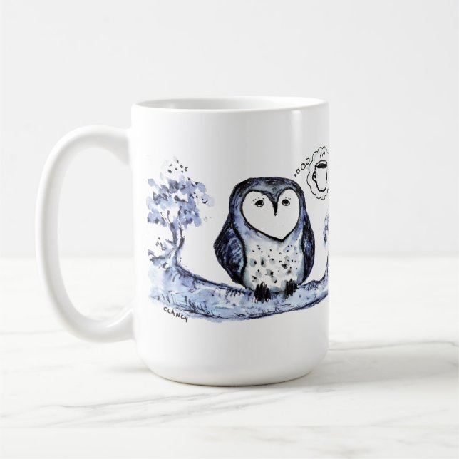 Owl Evening Coffee Mug (Left)