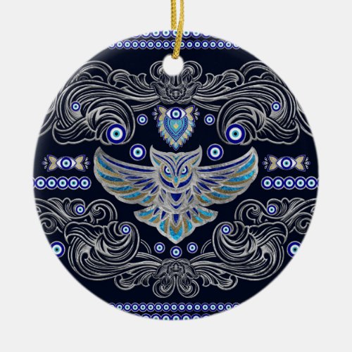 Owl Evil Eye Ornament