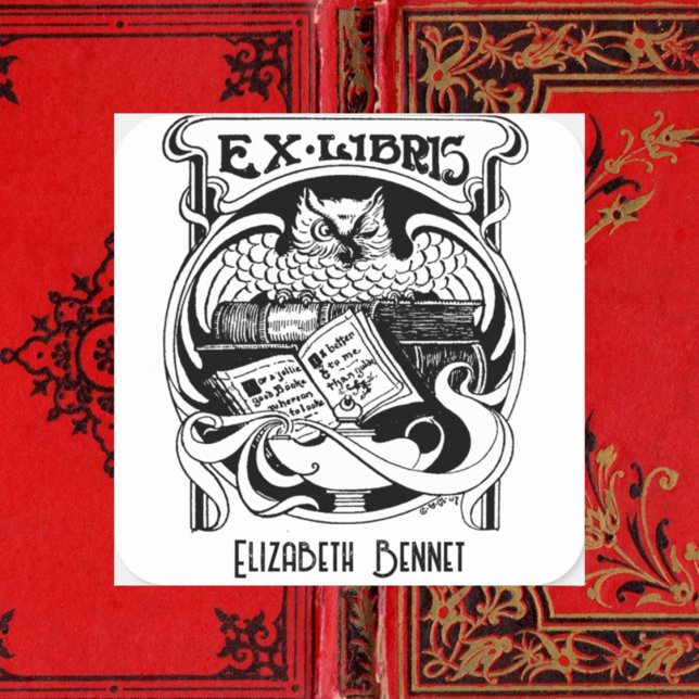 Owl Ex Libris bookplate (Creator Uploaded)